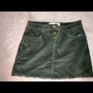 Green Corduroy Skirt